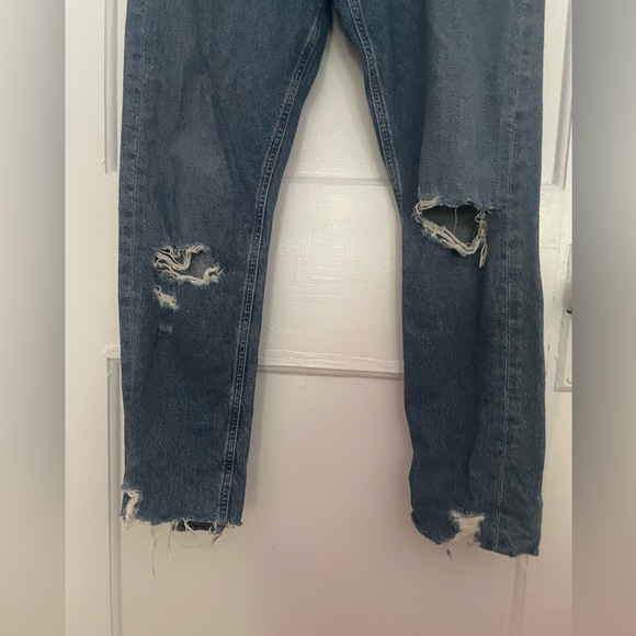 Agolde straight high rise ripped jeans. Size 28 - Picture 2 of 5